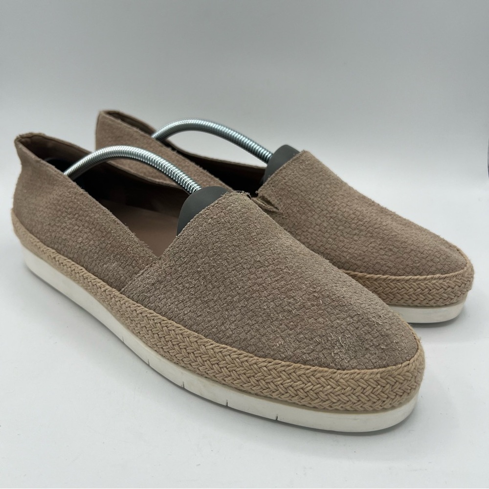 Donald Pliner Paryn Beige Tan Suede Leather Espadrille Flats Shoes Women's 9.5‎